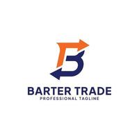 Professional Letter B logo, Barter Trade logo vector for your business logo.