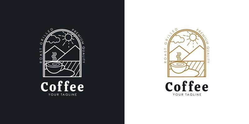 Logo with the concept of a retro coffee