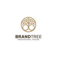 Creative tree logo design vector