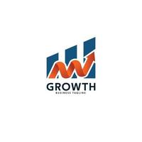 Abstract Growth Logo with ribbon hint vector