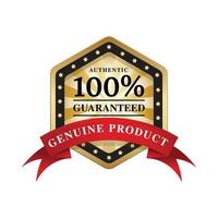 Label Customer Satisfaction Guarantee Certification Badge in Gold and Silver. Symbol of Brilliant Quality Product Packaging. vector