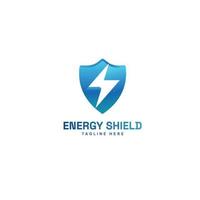 Energy Shield logo icon vector illustration