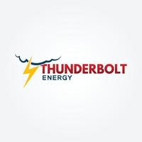 Thunderbolt energy vector logo template eps 10