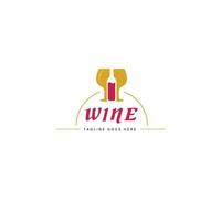 Wine vector logo in retro style