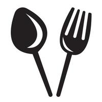 Simple spoon and fork vector