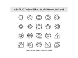 forma geométrica abstracta monoline azulejos diseño cerámico pro vector