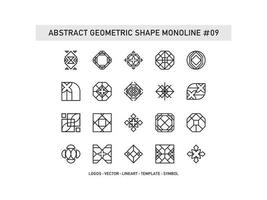 forma geométrica abstracta monoline azulejos diseño cerámico pro vector