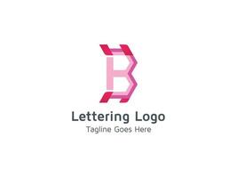 plantilla de vector pro de diseño de concepto de logotipo de letra b creativa
