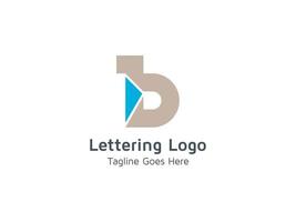 Creative Lettering B  Alphabet  Logo Design for Business and Company Pro Vector