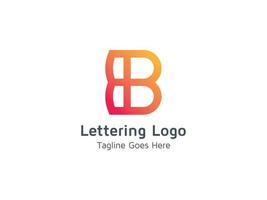 diseño de plantilla de logotipo de letras b color simple claro pro gratis vector