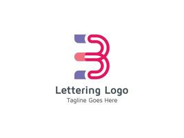 Letter B Alphabet Logo Design for Business and Company Pro Vector