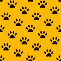 Cat paw print seamless pattern vector