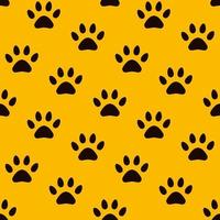 Cat paw print seamless pattern vector