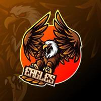 Eagle mascot sport esport logo design. vector