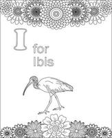 Animal Coloring Page Design vector