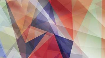 triângulos multicoloridos, fundo abstrato movimento geométrico mínimo. fundo de gráficos em movimento video