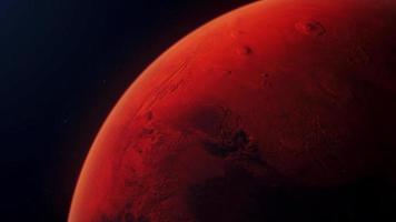 Mars. roter Planet. Sonnenplanet. Mars. roter Planet. das video von der marsumlaufbahn. großartiges Filmmaterial für wissenschaftliche oder Science-Fiction-Projekte.