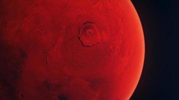 Mars. rode planeet. zonne planeet. Mars. rode planeet. de video vanuit de baan van Mars. geweldige beelden voor wetenschappelijke of sci-fi-projecten.