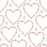 corazones de estilo boho, arco y flecha sin fisuras patrón simple ilustración vectorial en colores pastel de moda, símbolo de adorno repetido del amor, colección del día de San Valentín para hacer tarjetas, textiles, papel de regalo vector