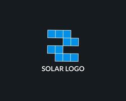 Solar Panel with letter s logo design vector