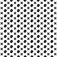 memphis style simple vector xo pattern ,Grunge texture with symbols of zero and cross.