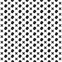 memphis style simple vector xo pattern ,Grunge texture with symbols of zero and cross.