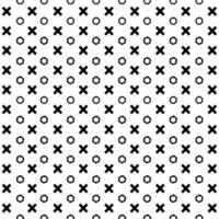 memphis style simple vector xo pattern ,Grunge texture with symbols of zero and cross.