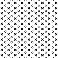 memphis style simple vector xo pattern ,Grunge texture with symbols of zero and cross.