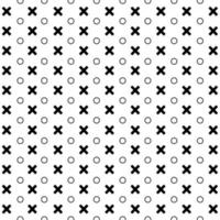 memphis style simple vector xo pattern ,Grunge texture with symbols of zero and cross.