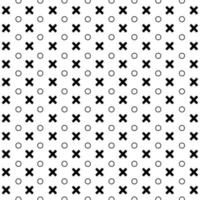 memphis style simple vector xo pattern ,Grunge texture with symbols of zero and cross.