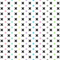 memphis style simple vector xo pattern ,Grunge texture with symbols of zero and cross.