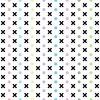 memphis style simple vector xo pattern ,Grunge texture with symbols of zero and cross.