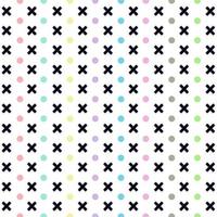 memphis style simple vector xo pattern ,Grunge texture with symbols of zero and cross.