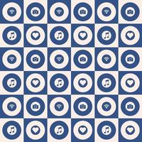 Abstract Retro Geometric seamless pattern with vintage color. Vector Illustration