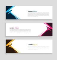 corporate web header template, geometric web banner. modern, abstract design elements for promotional web background. vector