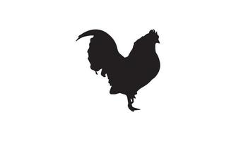 diseño de ilustración de vector de pollo en blanco y negro