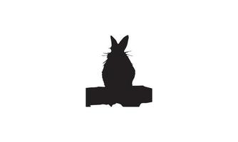 conejo vector ilustración diseño blanco y negro
