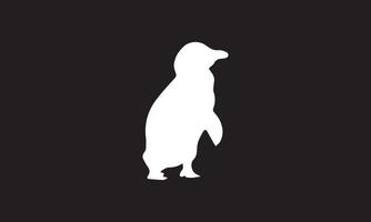 pingüino vector ilustración diseño blanco y negro