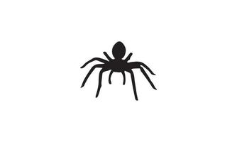 diseño de ilustración de vector de araña en blanco y negro