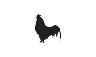 diseño de ilustración de vector de pollo en blanco y negro