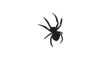 diseño de ilustración de vector de araña en blanco y negro