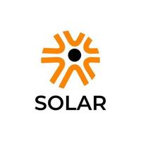 logotipo de energía solar. plantilla de diseño de logotipo de sol. Bueno para cualquier empresa con un tema solar. vector