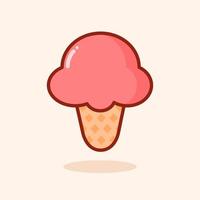 ilustración de helado vector