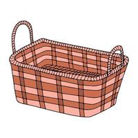 Doodle-style picnic basket vector