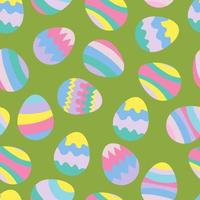 Seamless pattern with Easter multicolored eggs vector