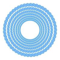 A wreath of blue rope.Round frame made of twisted rope.Vector illustration vector