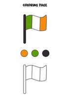 Color Flag of Ireland. Worksheet for kids. vector