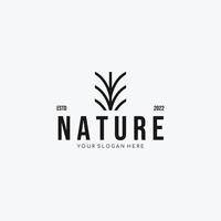 plantilla de logotipo de naturaleza diseño de logotipo minimalista ilustración vectorial vector