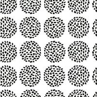 Retro seamless pattern with dotted circles. geometric ornament. vector