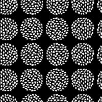Retro seamless pattern with dotted circles. geometric ornament. vector